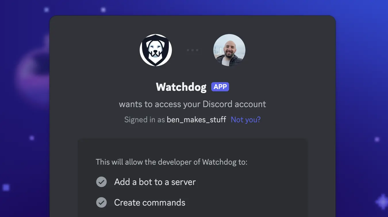 Add Watchdog to your Discord server