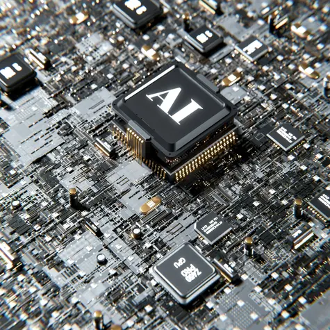 Shows an artificial intelligence chip.